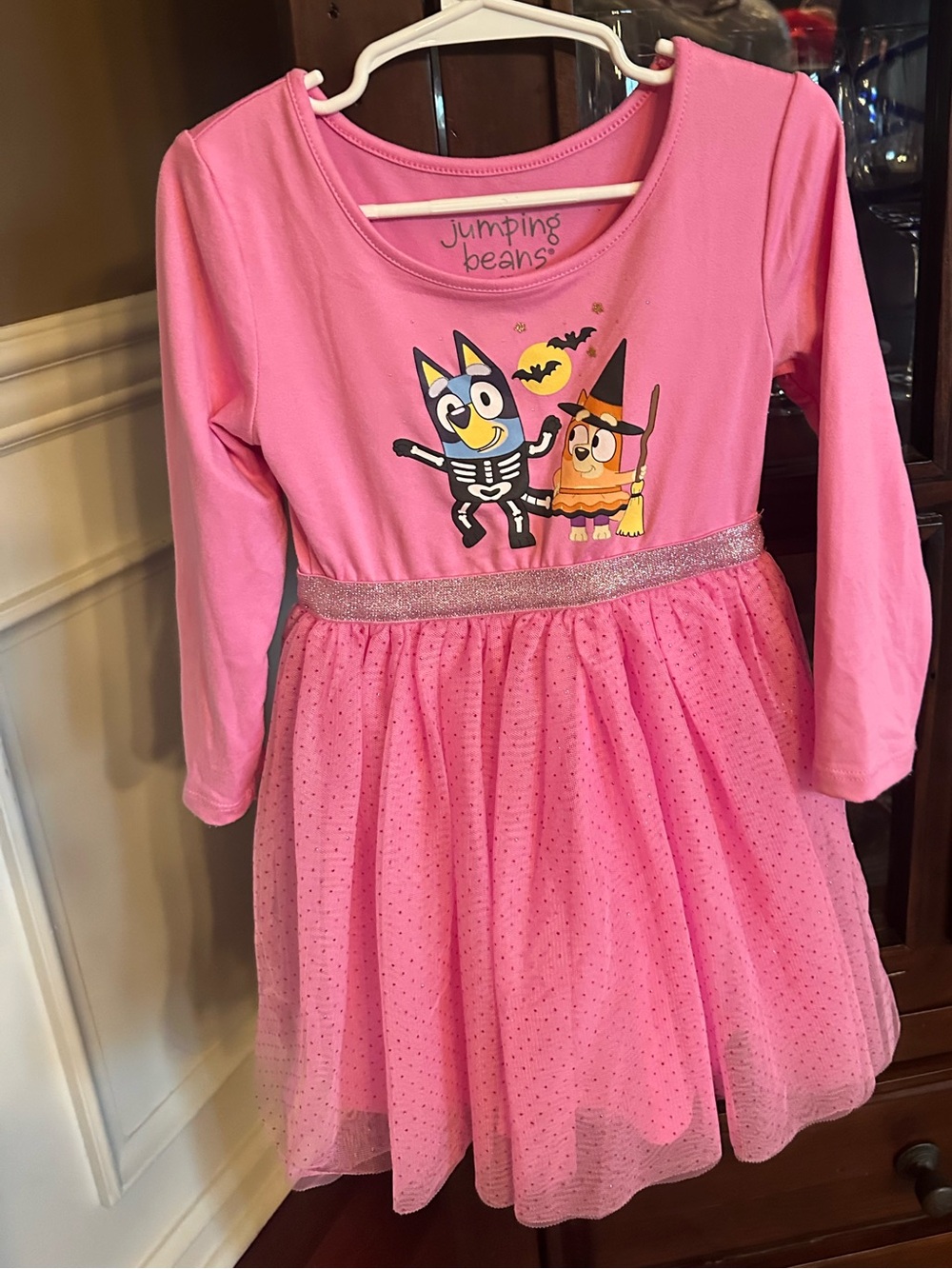 Jumping Beans Pink Halloween Bluey Tutu Dress